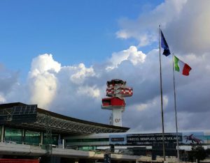 La torre di controllo ENAV dell'aeroporto di Fiumicino