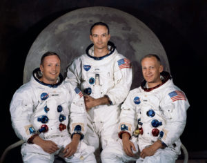 Neil Armstrong, Michael Collins e Edwin Aldrin 