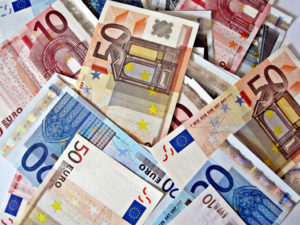 Banconote di euro di vari tagli 