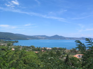 Panorama del lago di Bracciano