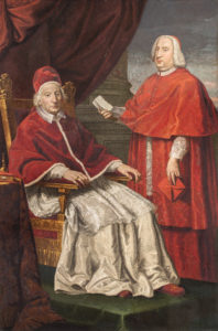 Autoritratto come San Paolo, Clemente XII con il cardinal Neri Maria Corsini