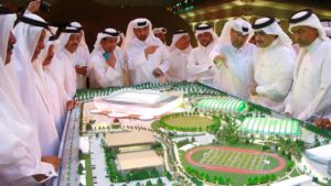 Campionato, Il plastico delle strutture da costruire in Qatar per il 2022