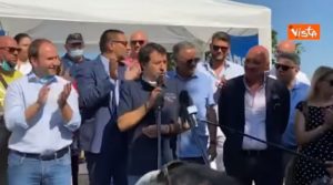 Questione Nord, Matteo Salvini in un comizio a Castel Volturno