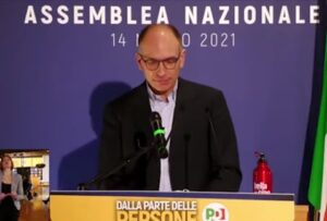 Letta, Enrico Letta all'assemblea nazionale Pd