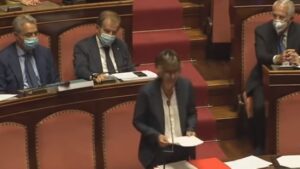 Bongiorno, Giulia Bongiorno parla al Senato