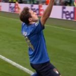 Mancini, Chiesa esulta per il gol all'Austria