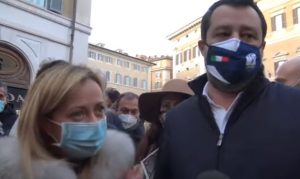 Luciana Lamorgese, Giorgia Meloni e Matteo Salvini