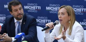 Cappotto del centrodestra, Matteo Salvini e Giorgia Meloni