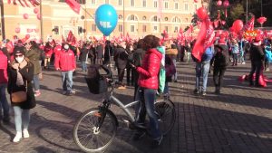 Sciopero generale Cgil e Uil, Manifestazione Cgil e Uil a piazza del Popolo a Roma