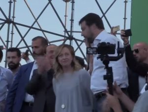 12 giugno, Silvio Berlusconi, Giorgia Meloni e Matteo Salvini
