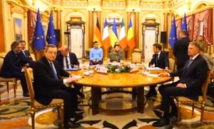 Alleanza senza limiti, Incontro a Kiev tra Draghi, Scholz, Zelensky, Macron e