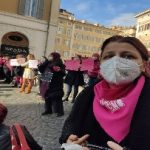 femminicidio, Donne manifestano a piazza Montecitorio