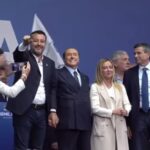 Meloni sbanca, Matteo Salvini , Silvio Berlusconi, Giorgia Meloni, Maurizio Lupi