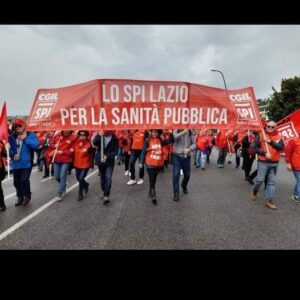 Servizio sanitario pubblico, Manifestazione dello Spi Cgil del Lazio