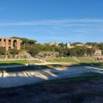 Via Appia, Il Palatino e sullo sfondo a destra piazza di Porta Capena
