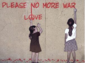 Basta guerra, Due bambine scrivono in favore della pace a Gaza
