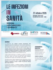 Infezioni, Locandina del dibattito su "Le infezioni in sanità"